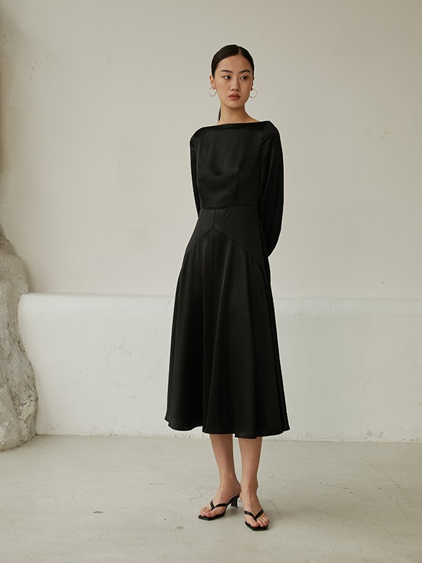Mordorf2022春夏季黑色连衣裙