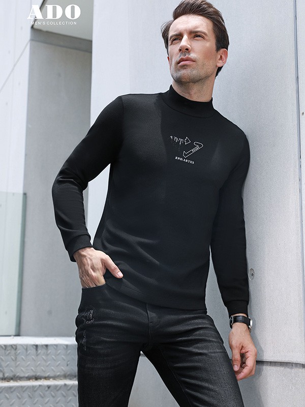 爱都2022秋冬季黑色毛衣