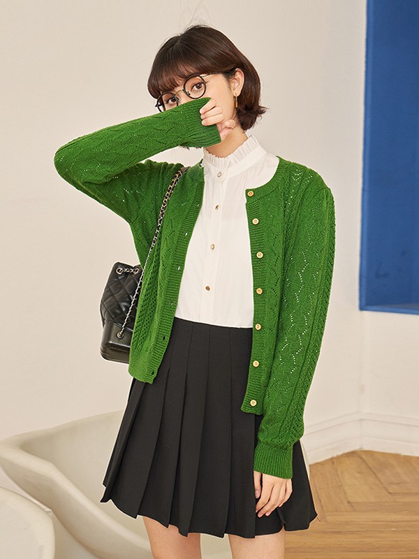 BananaBaby女装2022秋冬季黑色百褶裙