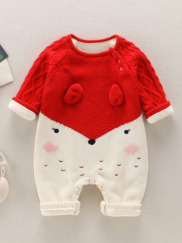 十点伴童装2022秋冬季拼色连体衣