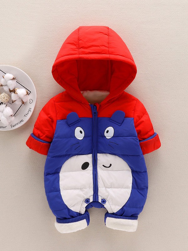 十点伴童装2022秋冬季拼色连体衣