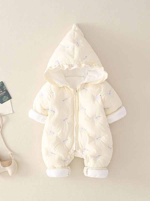 十点伴童装2022秋冬季米色连体衣