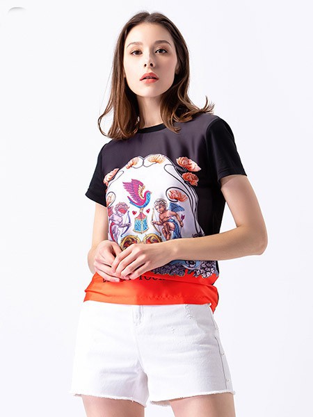 安秀 女装2022春夏季白色短裤