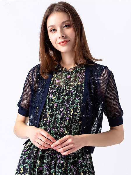 安秀 女装2022春夏季黑色连衣裙