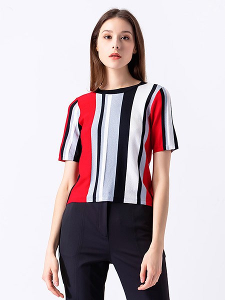 安秀 女装2022春夏季白色T恤