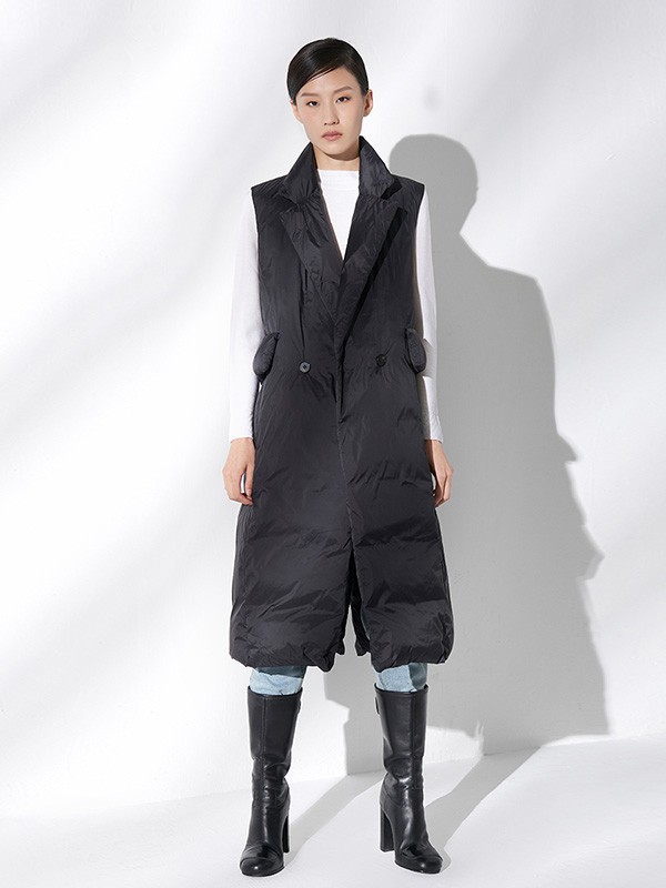 和言女装2022秋冬季黑色马夹