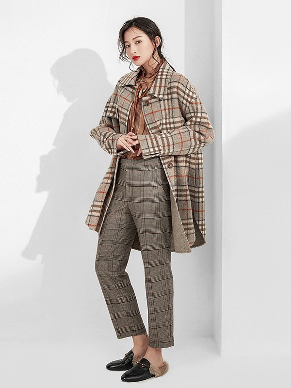 和言女装2022秋冬季灰色西装裤