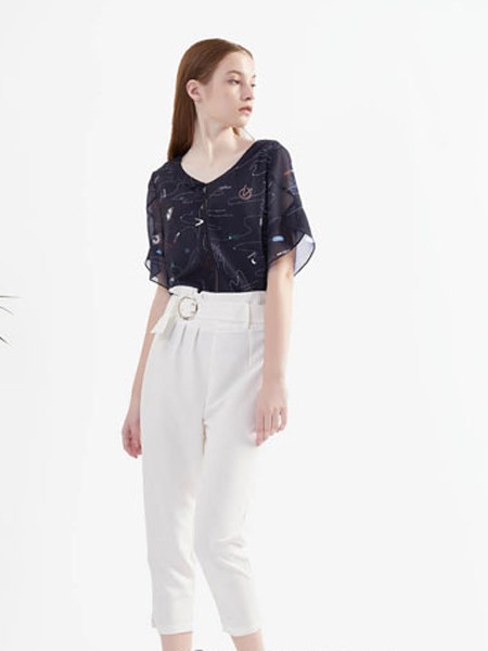 布同 女装2022春夏季白色长裤