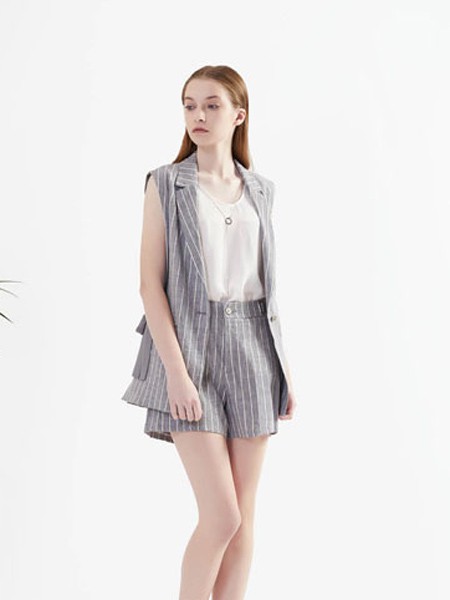 布同 女装2022春夏季灰色短裤