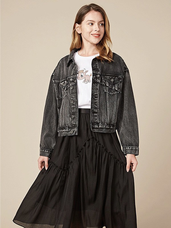 藏九女装2022秋冬季白色T恤