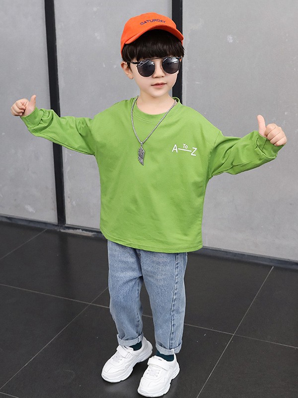 Panxiuyi2022秋冬季绿色T恤