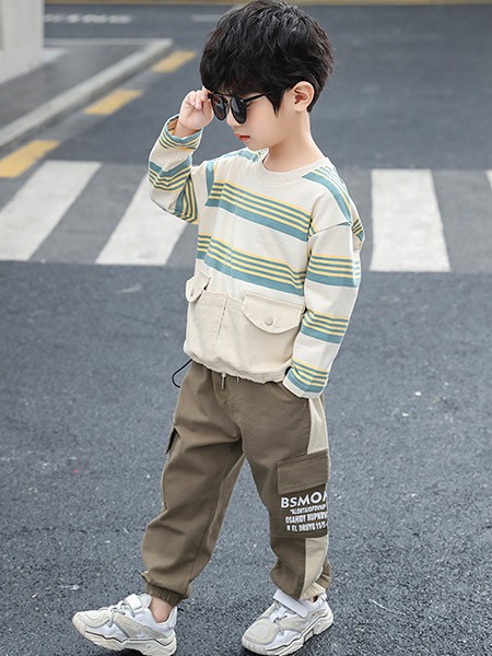 巴士猫童装2022春夏季白色T恤