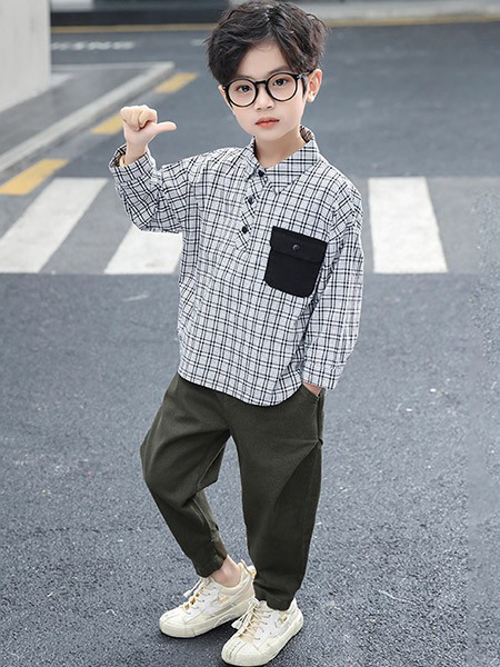 巴士猫2022春夏季灰色衬衫