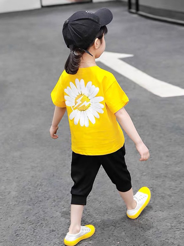 兔班长2022春夏季黄色T恤