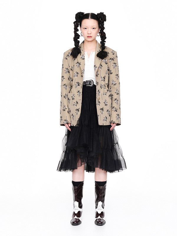 地素2022秋冬季白色T恤