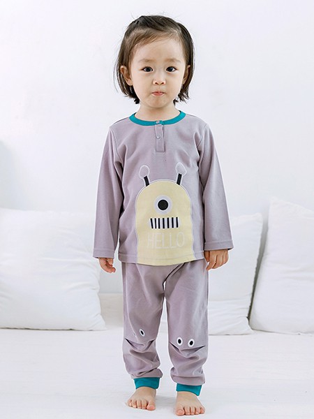 歌歌宝贝童装2022秋冬季灰色家居服