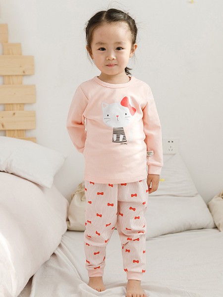 歌歌宝贝童装2022秋冬季橙色家居服