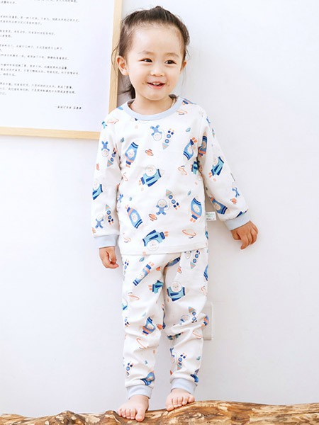 歌歌宝贝童装2022秋冬季白色家居服