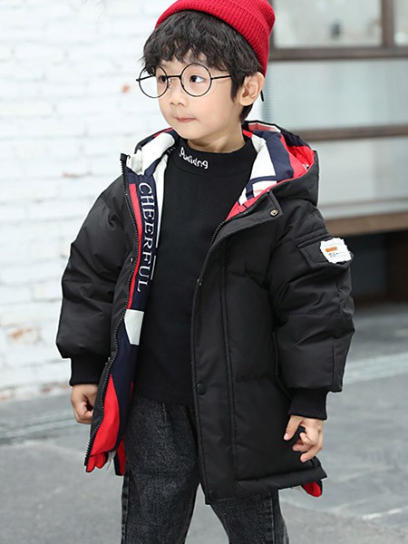 太阳雪人童装2022秋冬季黑色连衣裙