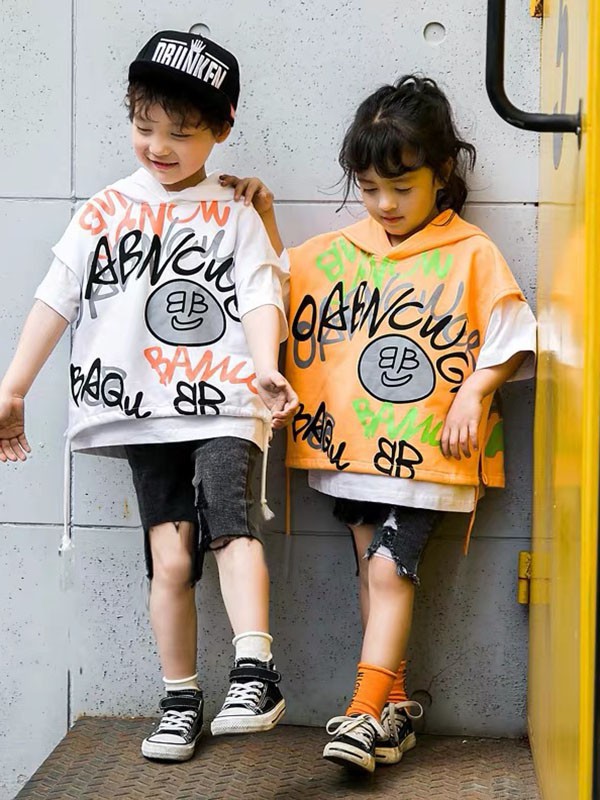 乐背尔童装2022春夏季白色T恤