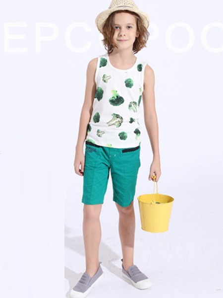 朋库一代童装2022春夏季白色背心