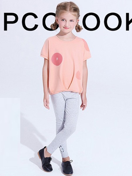 朋库一代童装2022春夏季粉色T恤