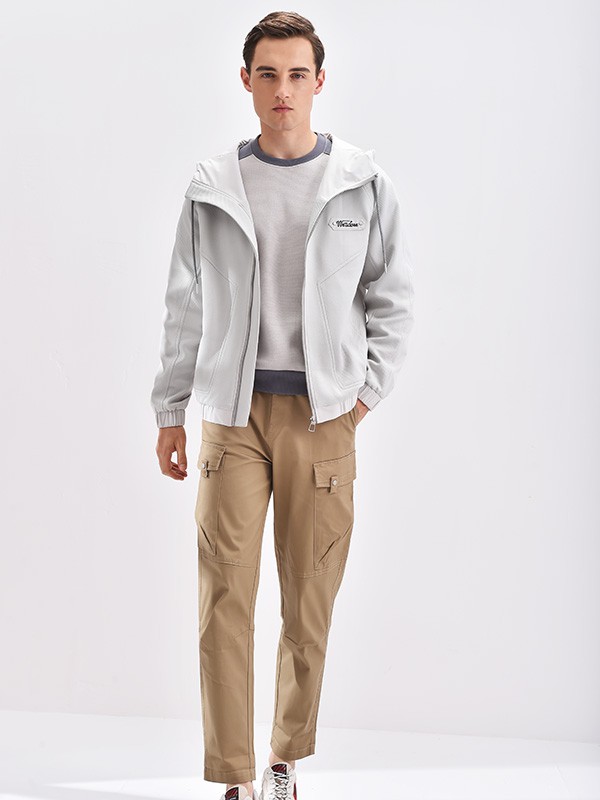 恩咖男装2022秋冬季白色外套