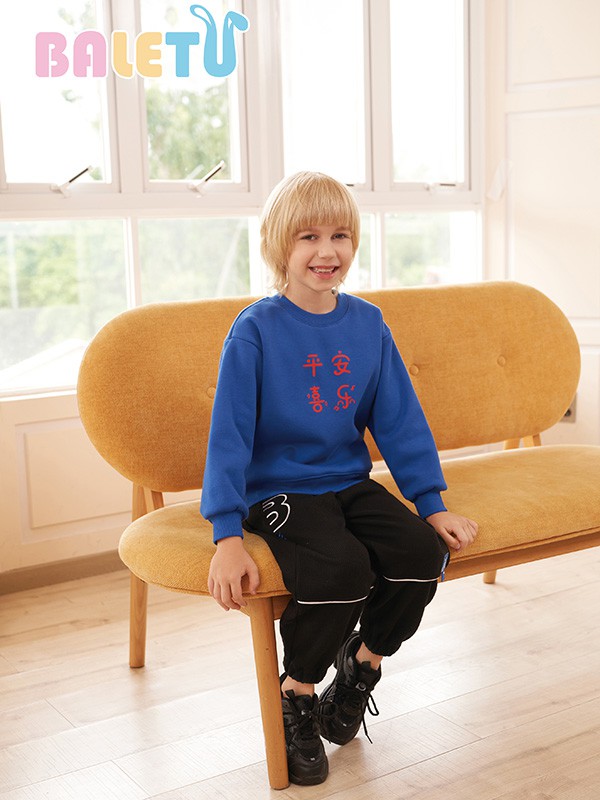 芭乐兔2022秋冬季蓝色T恤