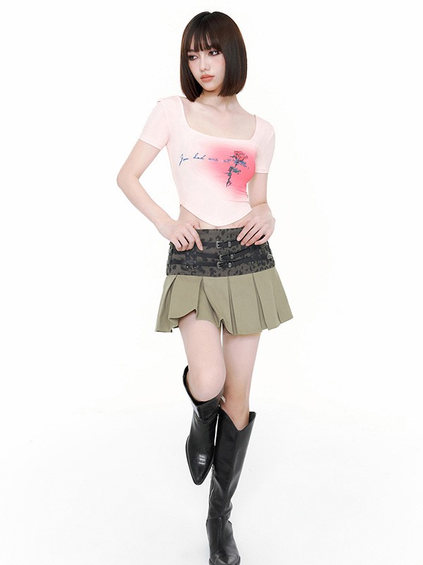 吾哈女装2022秋冬季白色T恤