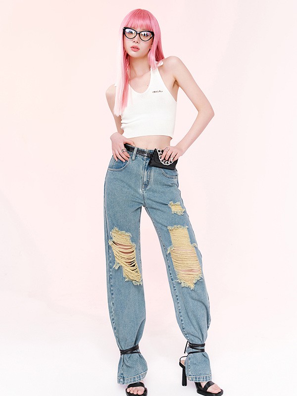 吾哈女装2022秋冬季白色背心