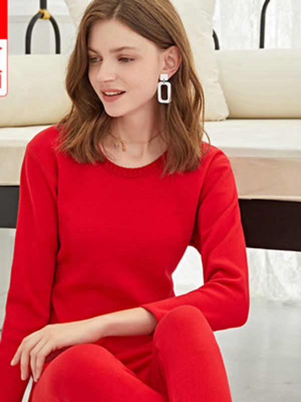 北极绒内衣2022秋冬季红色保暖内衣