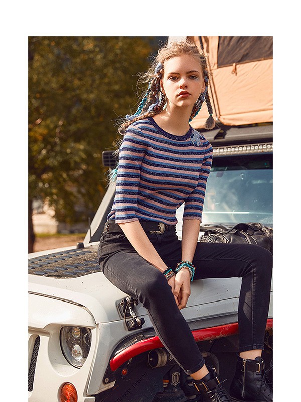 裂帛女装2022秋冬季灰色T恤