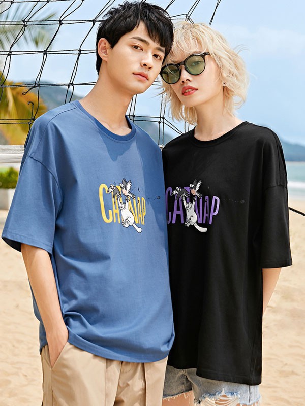 衣品天成休闲装2022春夏季黑色T恤