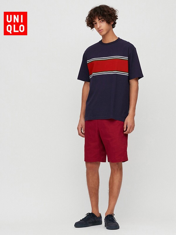 优衣库休闲装2022秋冬季红色短裤