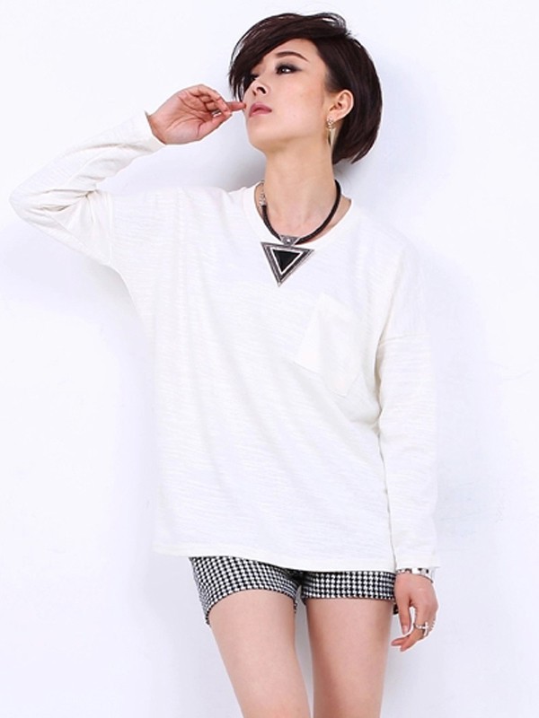 橡菲女装2022春夏季白色T恤