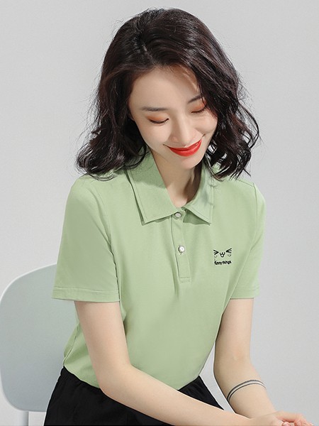 自由呼吸2022春夏季绿色polo衫