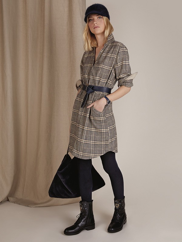 RiverWoods2022秋冬季灰色连衣裙