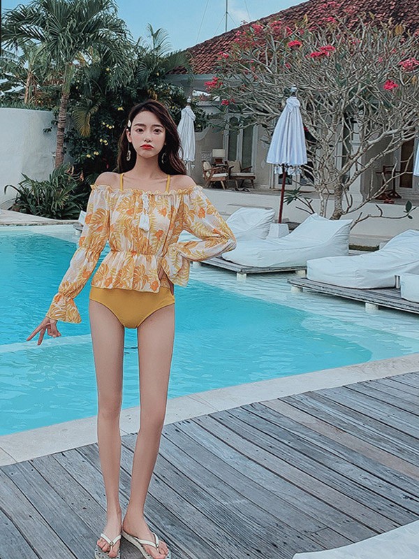 亦美珊内衣2022秋冬季黄色泳衣