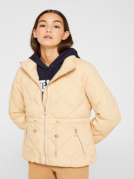 埃斯普利特休闲装2022秋冬季米色羽绒服