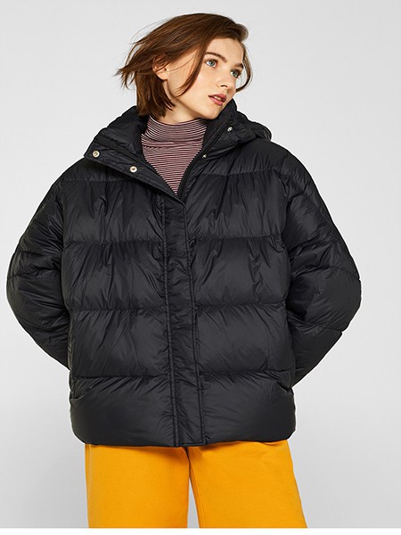 埃斯普利特休闲装2022秋冬季黑色棉服