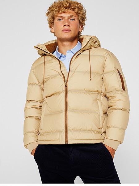 埃斯普利特休闲装2022秋冬季米色棉服