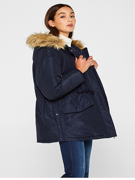 埃斯普利特休闲装2022秋冬季黑色棉服