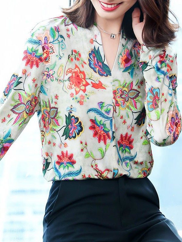 岚爵女装2022秋冬季白色衬衫