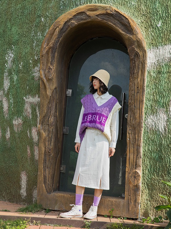 ​MO·陌女装2022秋冬季紫色背心