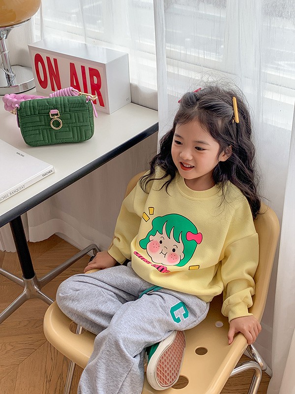 童图童装2022秋冬季黄色T恤