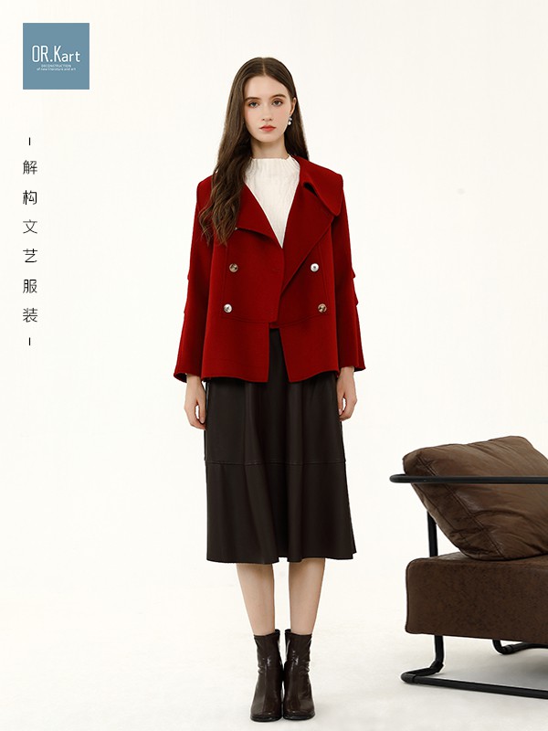 OR.Kart2022秋冬季酒红色上衣