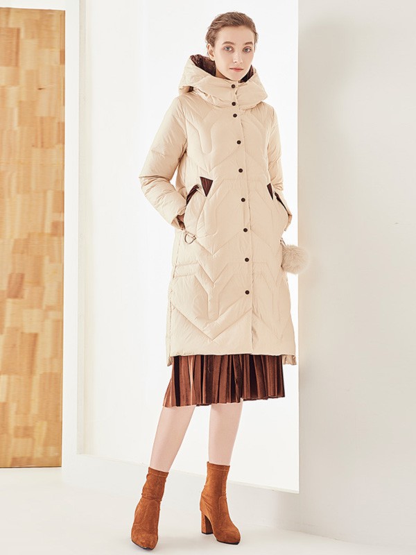 兰佩女装2022秋冬季米色派克服