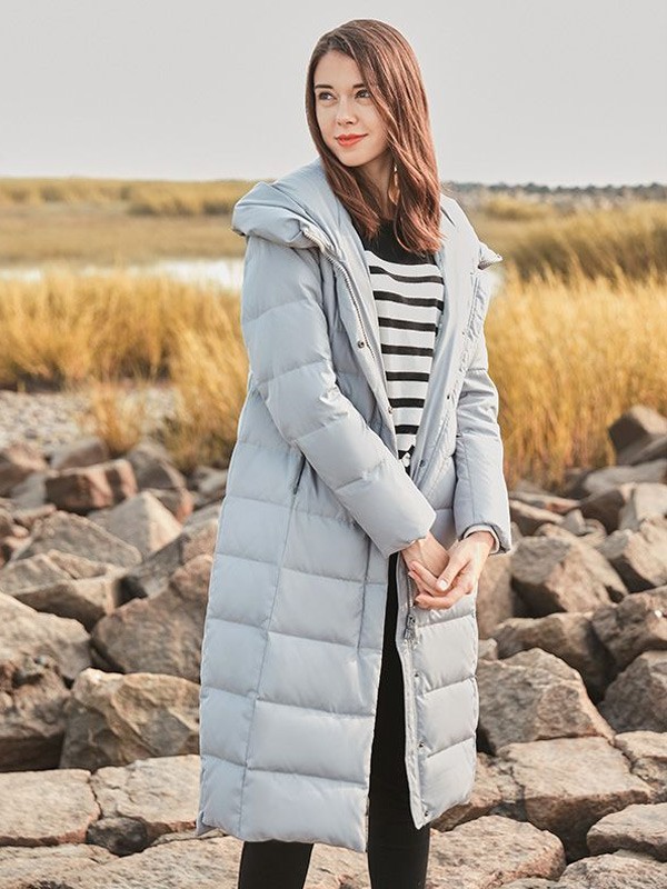 鸭鸭羽绒服2022秋冬季灰色棉服