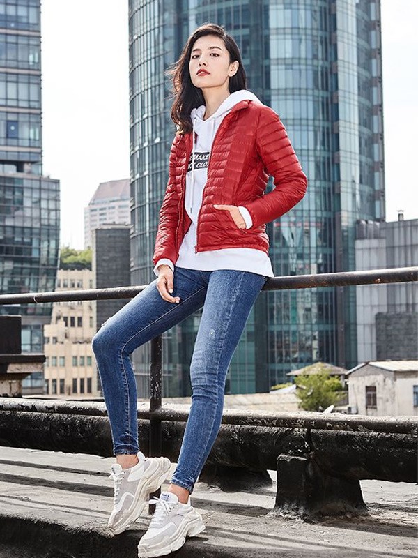 鸭鸭羽绒服2022秋冬季藏蓝色长裤