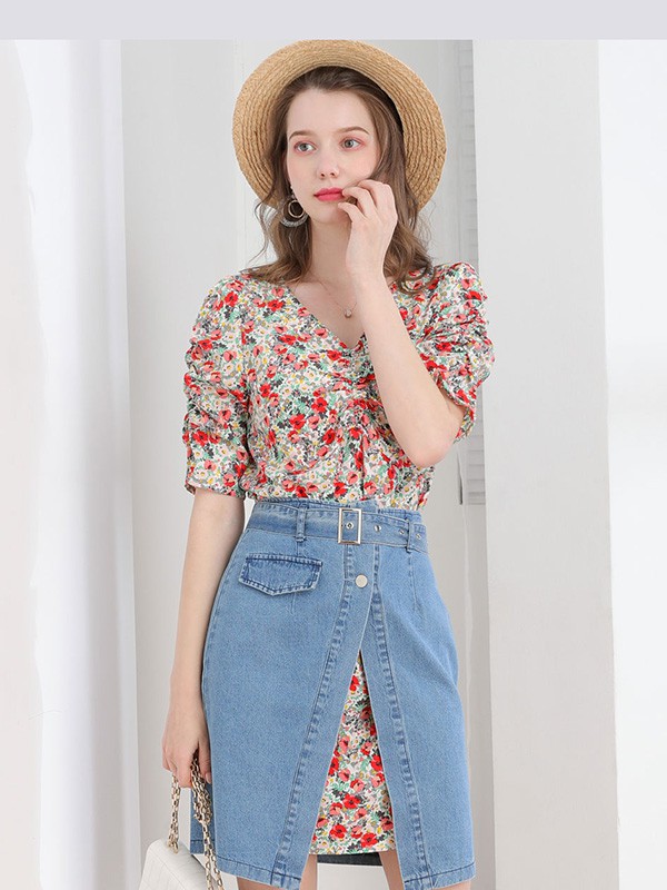 上东轻奢女装2022春夏季白色连衣裙